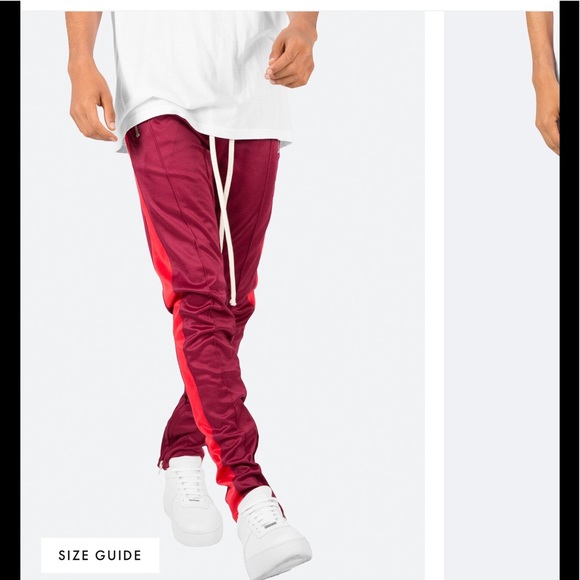 burgundy track pants mens